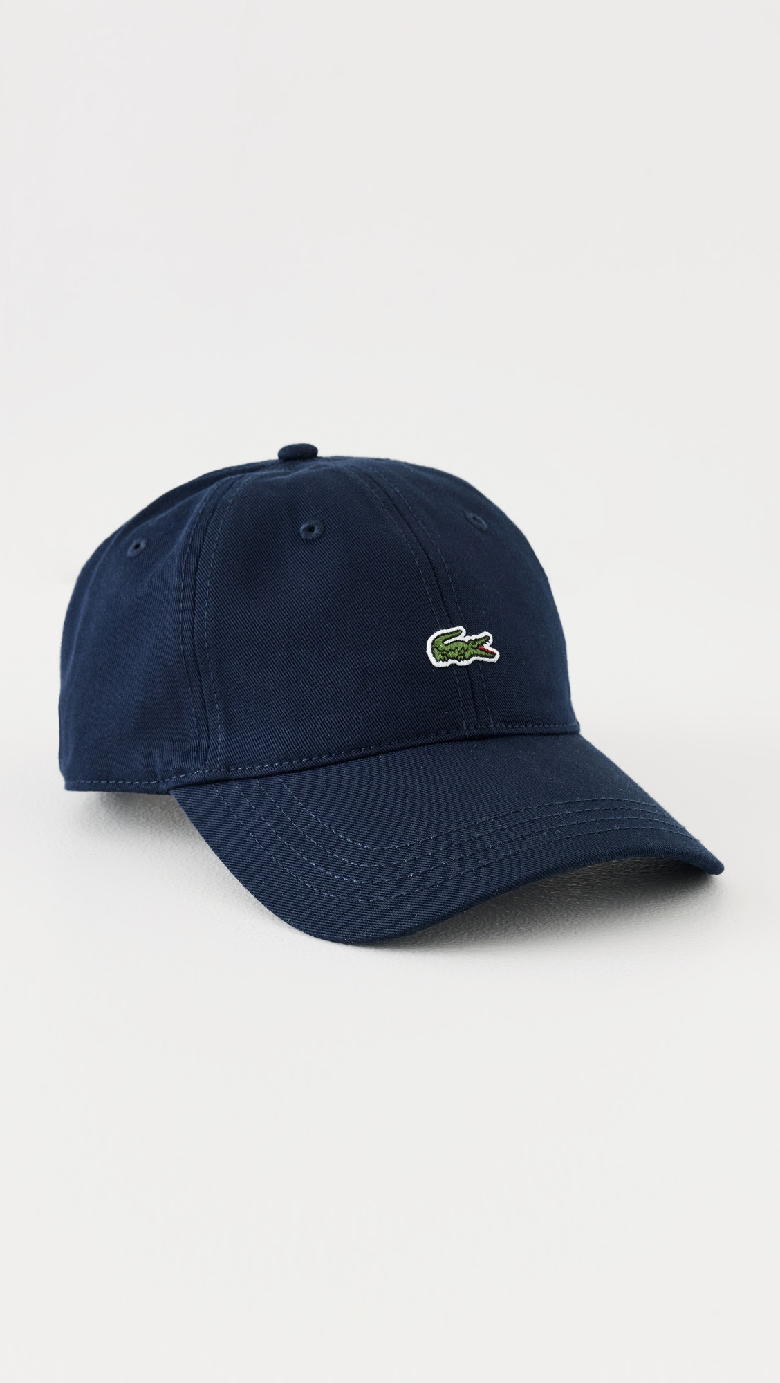 Lacoste Cotton Twill Front Logo Cap Navy Blue One Size | Shopbop
