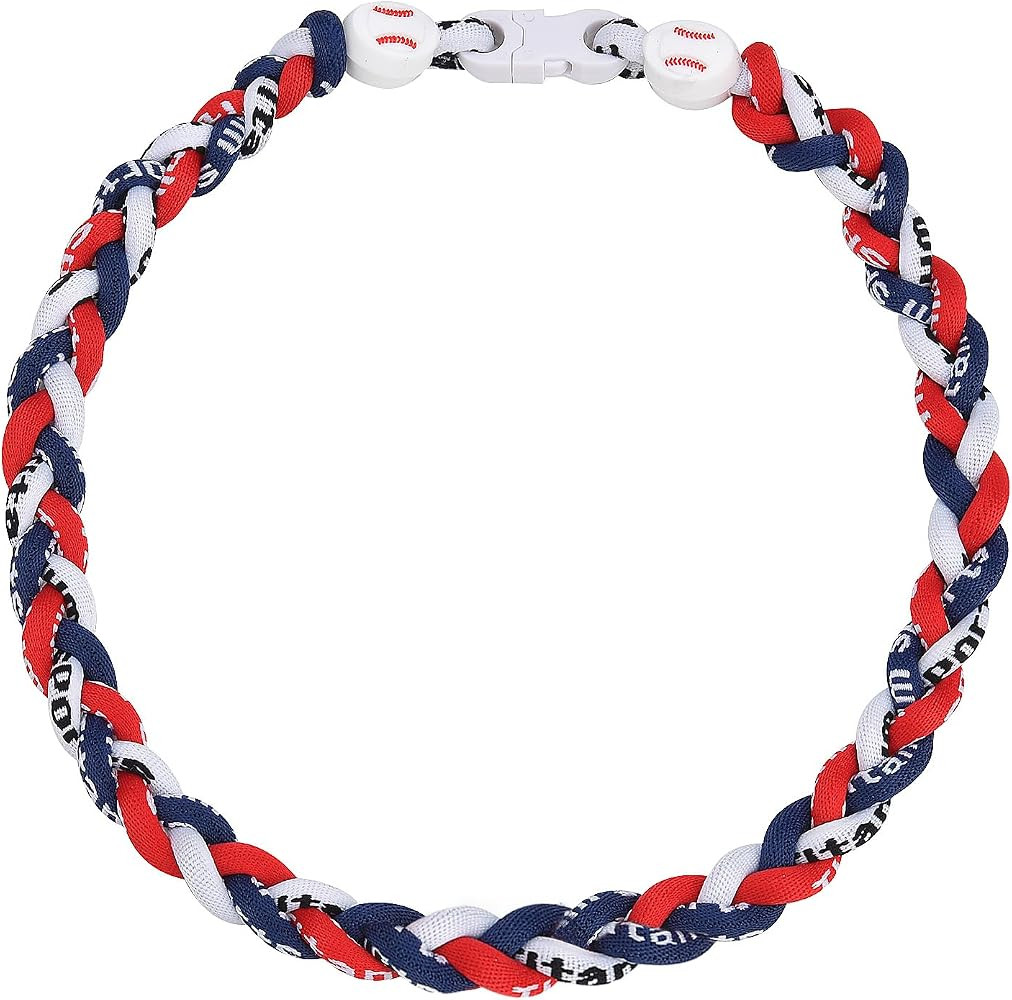 Baseball Necklace 18 Inch,Baseball Drip Stuff Gifts, Sports Three Braid Rope Tornado Titanium Nec... | Amazon (US)
