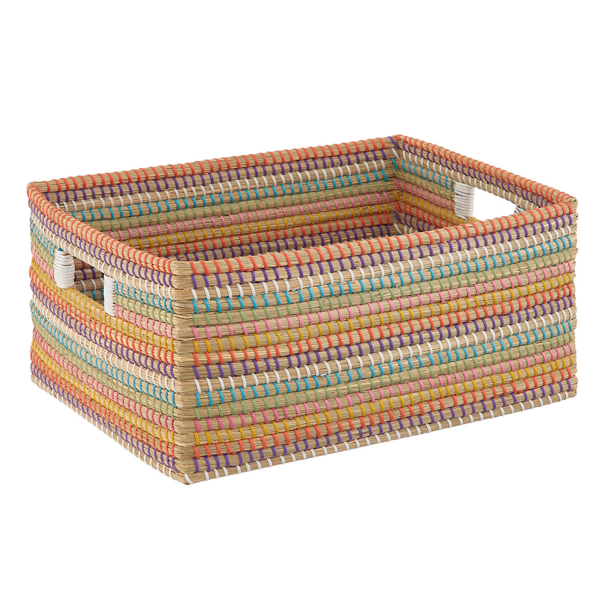 Large Seagrass Bin Rainbow | The Container Store