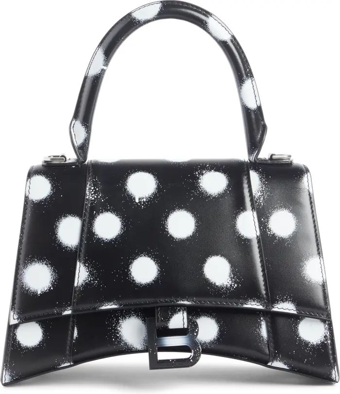 Small Hourglass Polka Dot Leather Top Handle Bag | Nordstrom