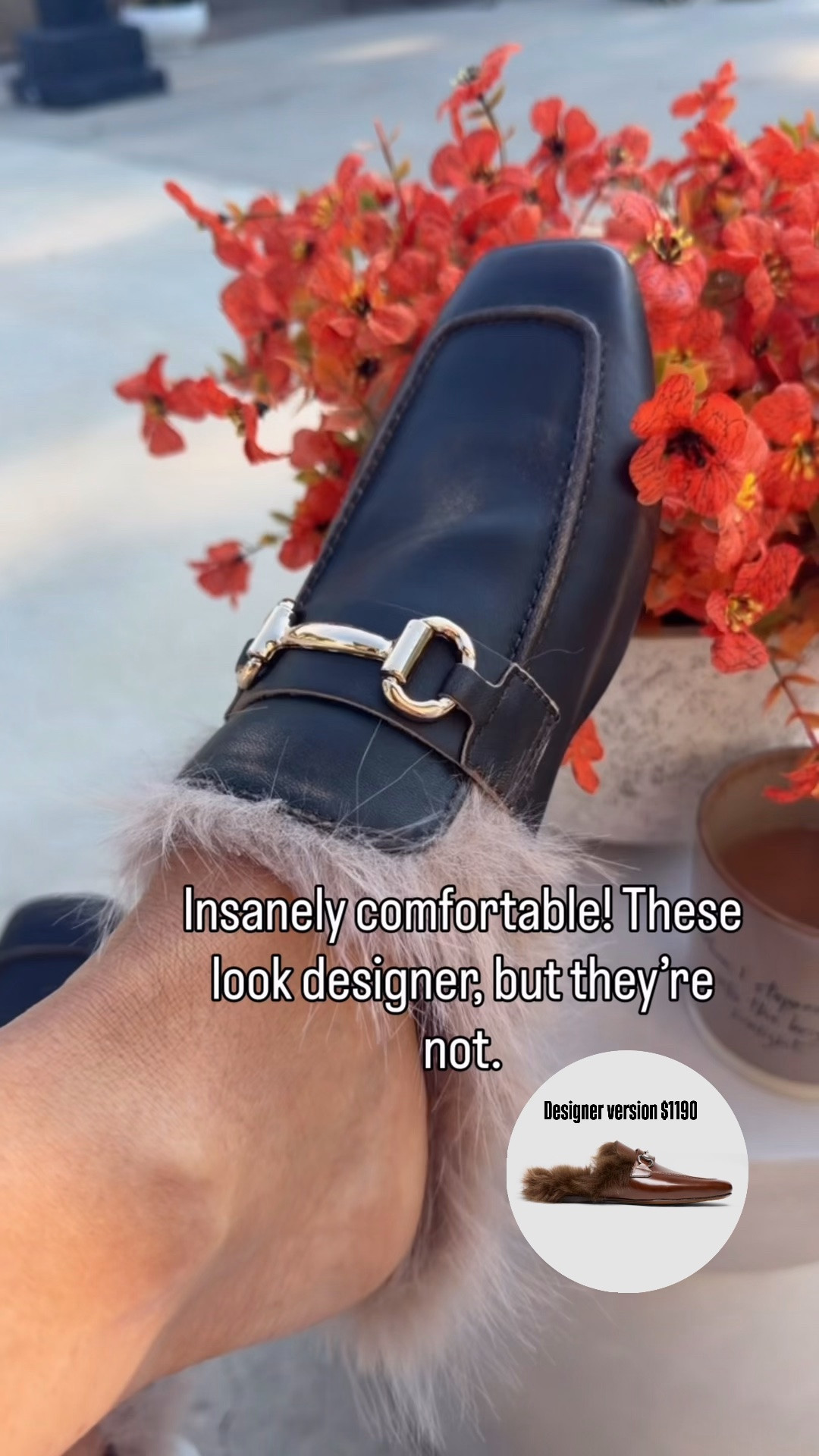 Faux fur mules that look designer. Love the updated square toe

#LTKOver40