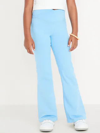 High-Waisted PowerChill Crossover Flared Leggings for Girls | Old Navy | Old Navy (US)