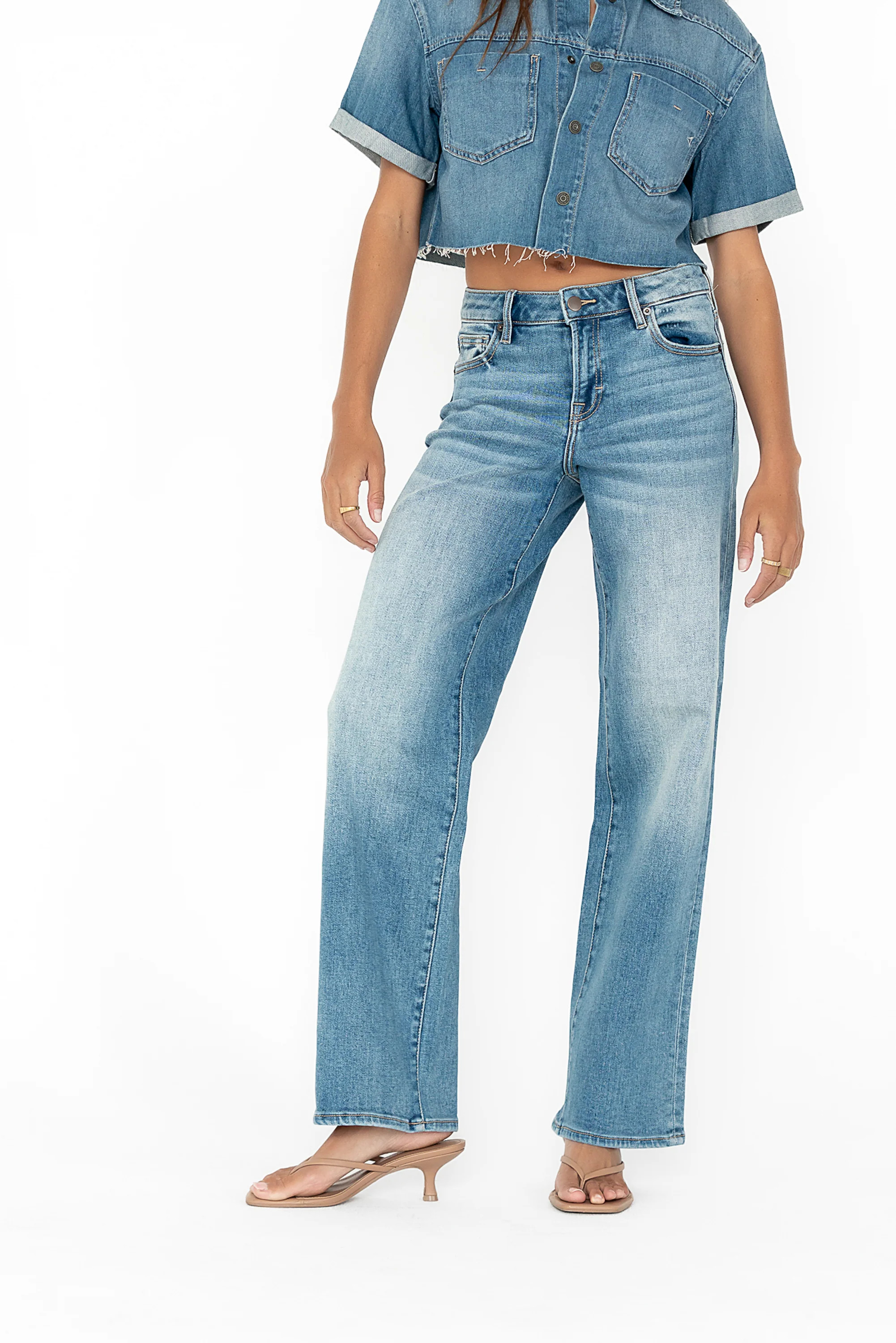 Sloane Wide Leg Jeans in Medium Wash | Böhme US
