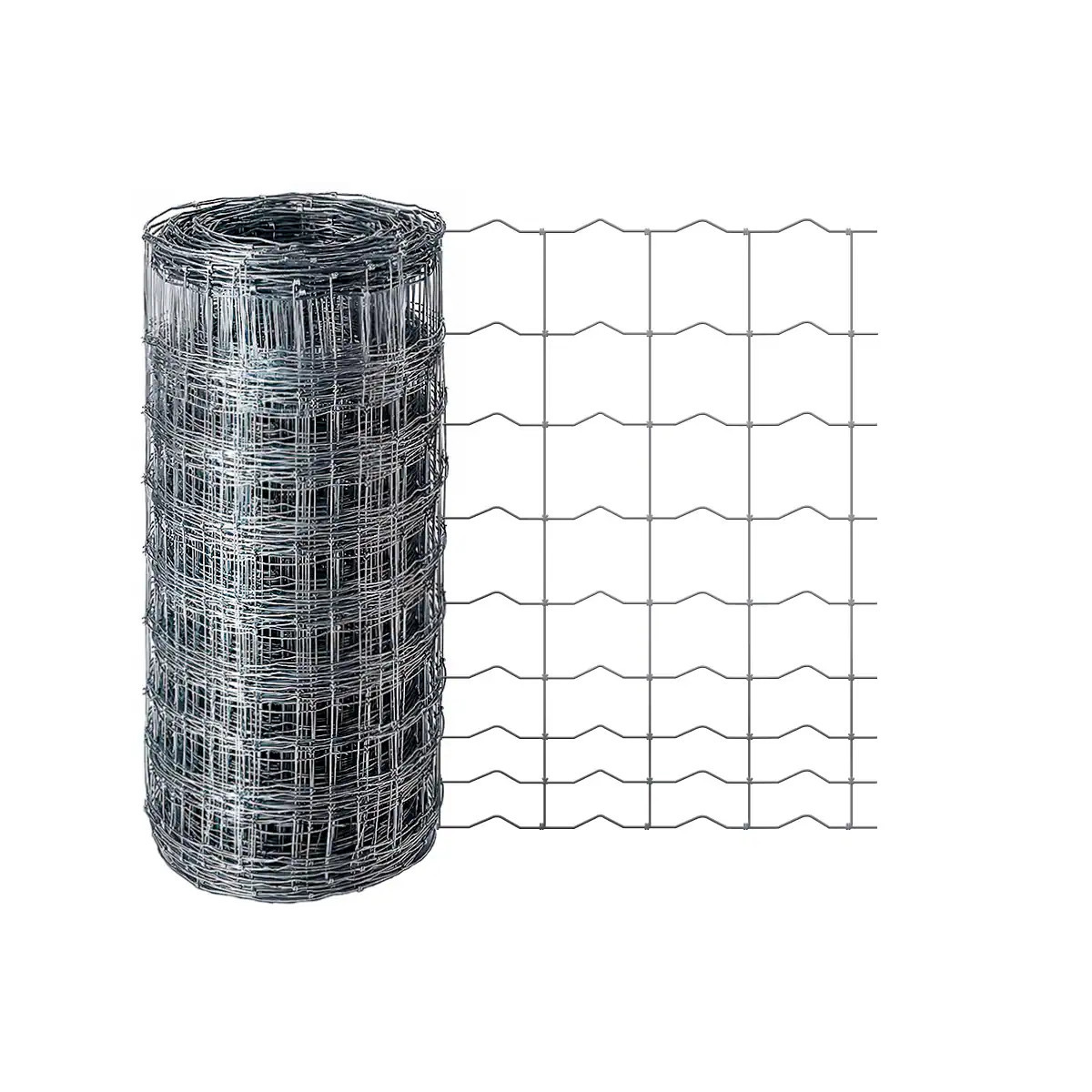 IRONRIDGE 330-ft x 3-ft 12.5 -Gauge Gray Galvanized steel Woven Wire Rolled Fencing in Black | 200002 | Lowe's