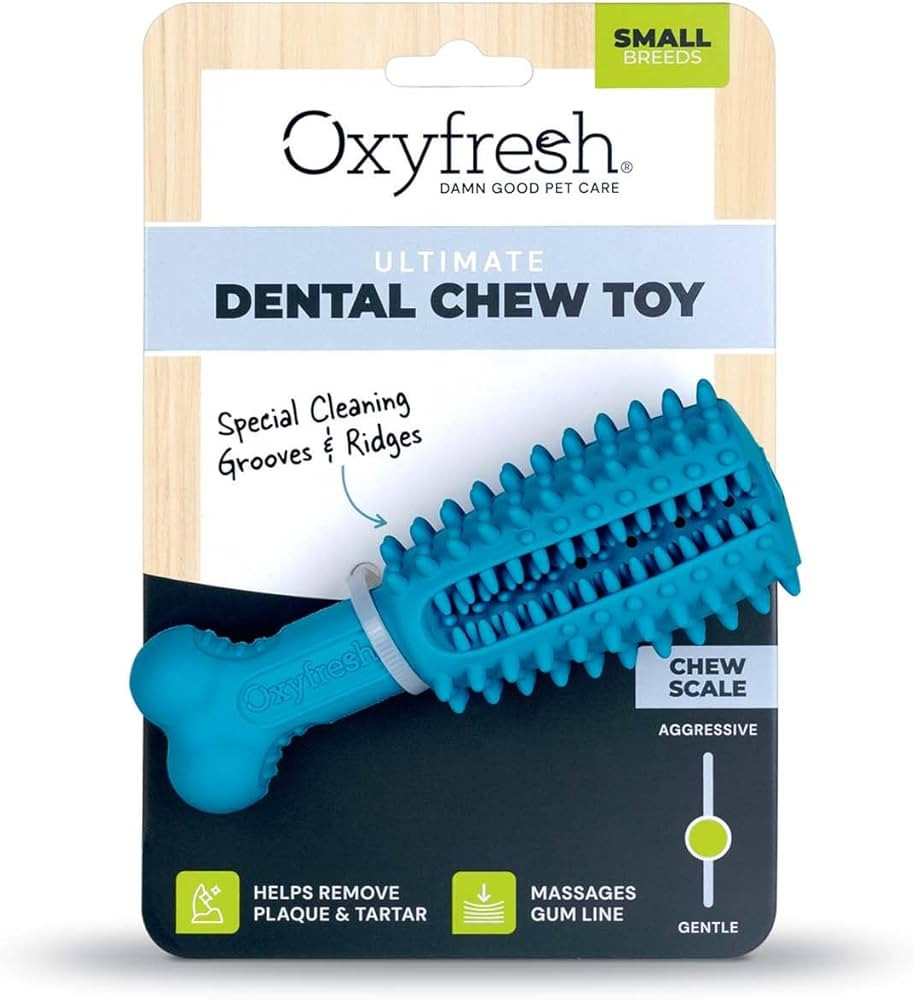 Oxyfresh Dog Dental Toy - Best Durable Rubber Dog Chew Toy for Aggressive Chewers - Removes Plaqu... | Amazon (US)