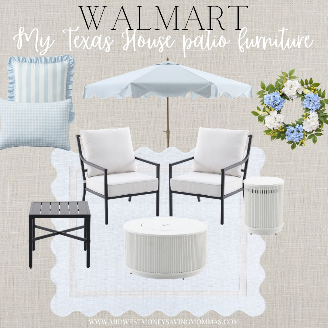 New my Texas house outdoor furniture 

Walmart home  patio decor  area rug  umbrella  patio furniture  throw pillows  fire place  fire pit  wreath 

#LTKmomlife #LTKSeasonal #LTKHome