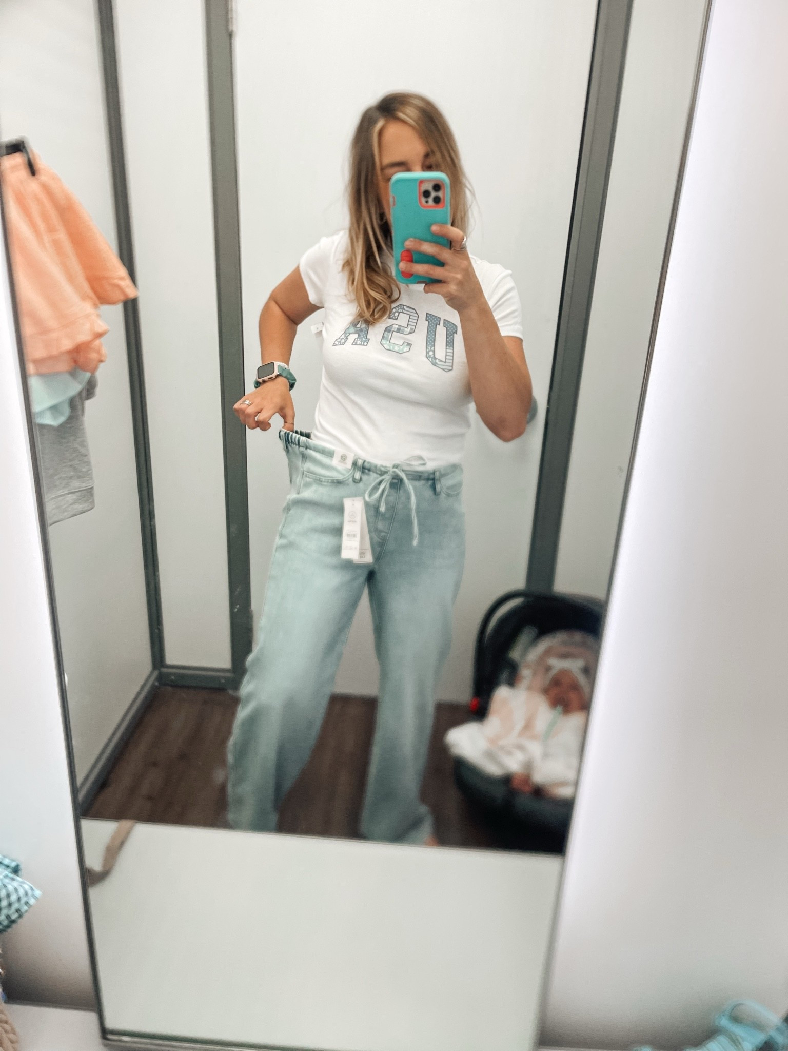 Comfiest jeans 
Jeans
Jeans for postpartum 
Postpartum
Postpartum Outfit 
Summer outfit 
Simple everyday outfit 
Everyday outfit 
Baby tee 
Jeans and tee 
Outfit for summer 
Comfy jeans 
Outfit for everyday

#LTKootd #LTKmomlife