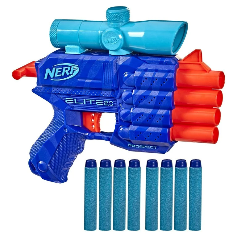 Nerf Elite 2.0 Prospect QS-4 Blaster, Wild Edition Color Design, 8 Nerf Elite Darts | Walmart (US)