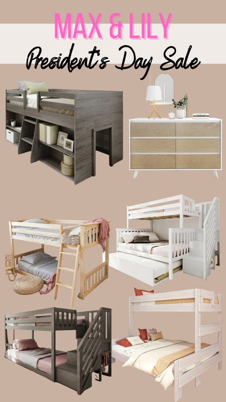 Max and Lily bunk beds and dressers up to 40% off for Presidents’ Day sale!!!

#LTKkids #LTKhome #LTKSpringSale
