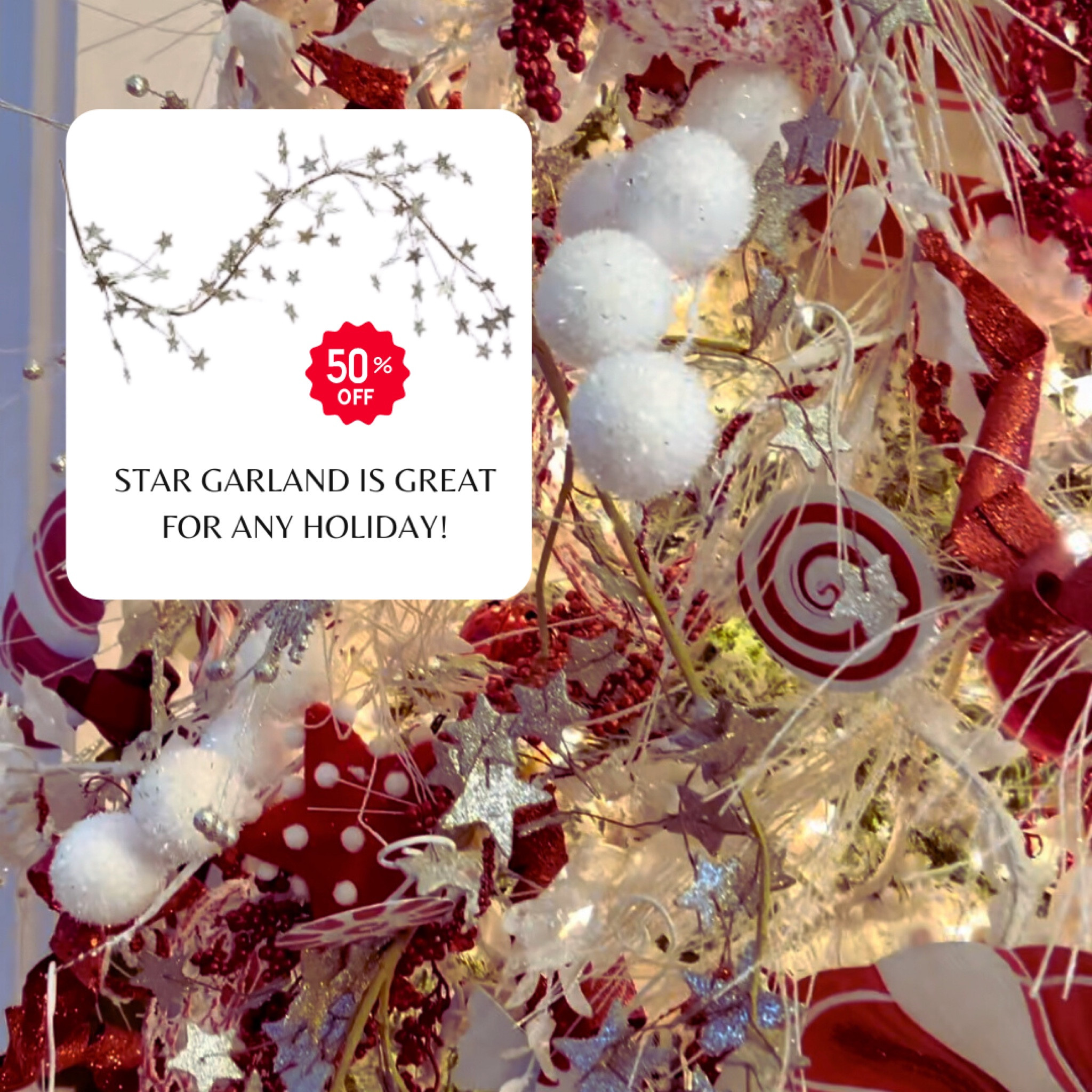 ONLINE ONLY! This star garland truly steals the show! The stars can be positioned to pop out from the tree, and when the light catches their sparkle, it adds a magical glisten. It brings the perfect touch of dimension and whimsy to your tree.

#LTKHome #LTKSaleAlert #LTKSeasonal