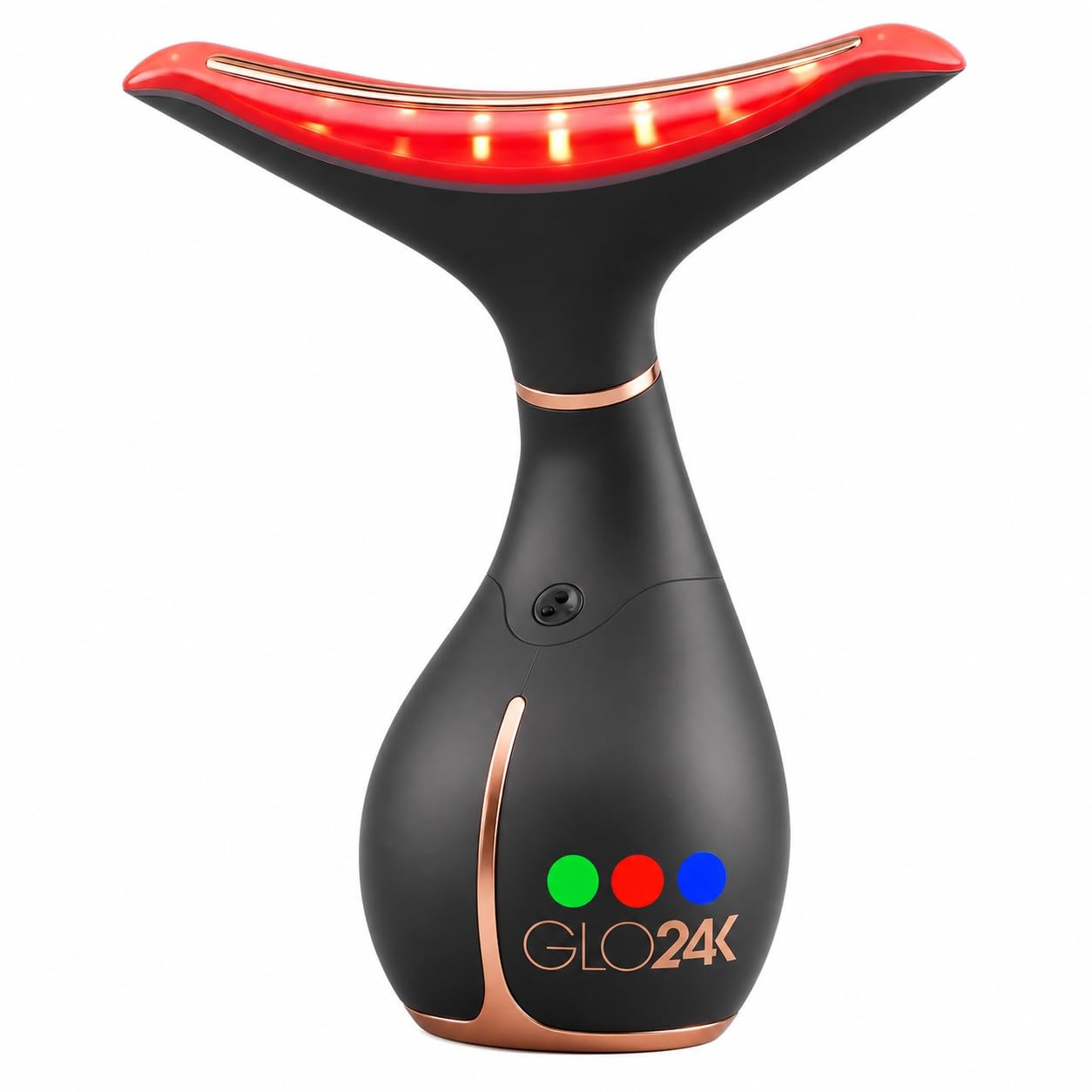 GLO24K Red Light Skin Rejuvenation Beauty Device for Face and Neck. Based on Triple Action LED, Thermal, and Vibration Technologies. Lifts and Tightens Sagging Skin for a Radiant Appearance. | Amazon (US)