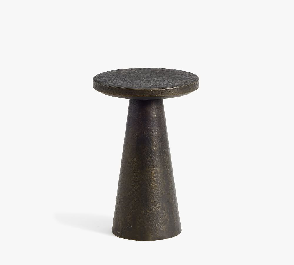 Avila Metal Round Outdoor Accent Table (12"-32") | Pottery Barn (US)