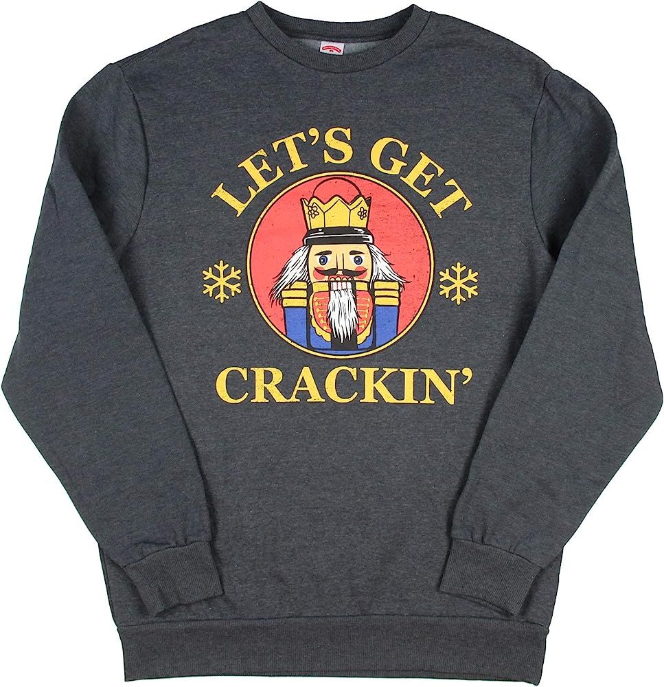 Seven Times Six Nutcracker Men's Let's Get Crackin' Long Sleeve Fleece Pullover Sweatshirt | Amazon (US)