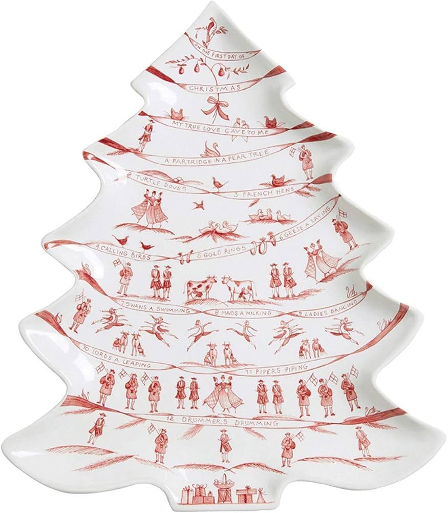 Juliska Country Estate Winter Frolic Ruby Tree Platter 12 Days of Christmas | Amazon (US)