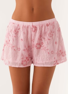 Mercer Sequin Mini Shorts - Pink | Peppermayo (Global)