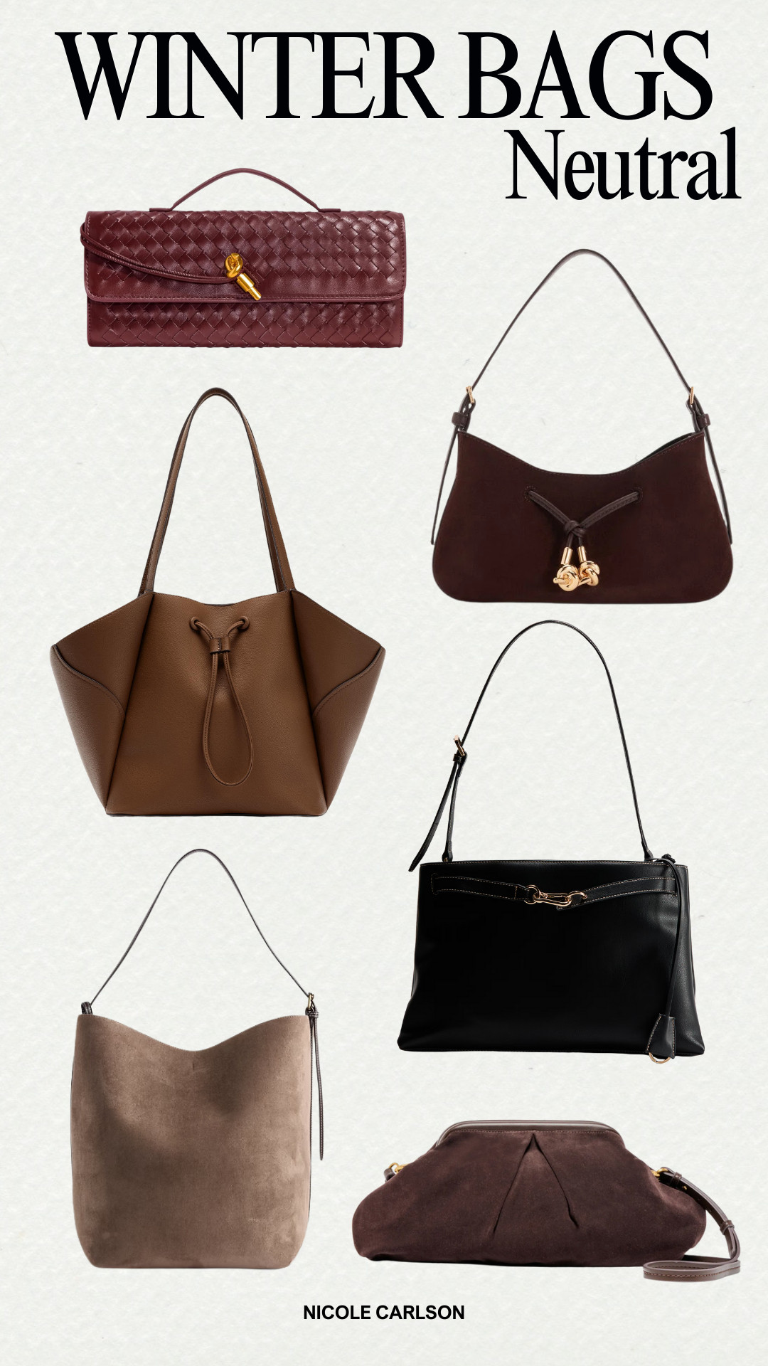 Practical everyday neutral bags for winter.  

 

#LTKootd #LTKSeasonal #LTKU