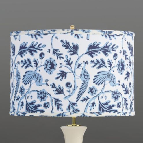 Clea Toile Drum Lamp Shade Floral Print Light Fixture Accessory | Ballard Designs, Inc.