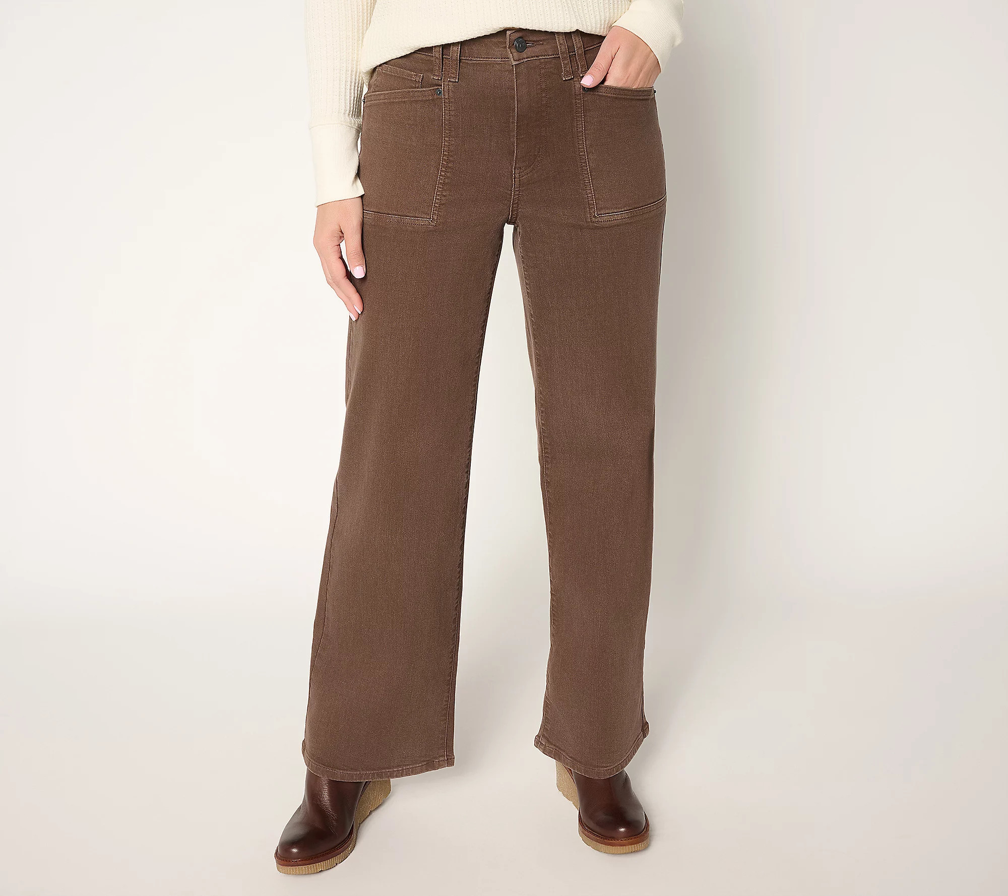 Me by Jennie Garth Petite Repreve Wide Leg Jeans- Color | QVC