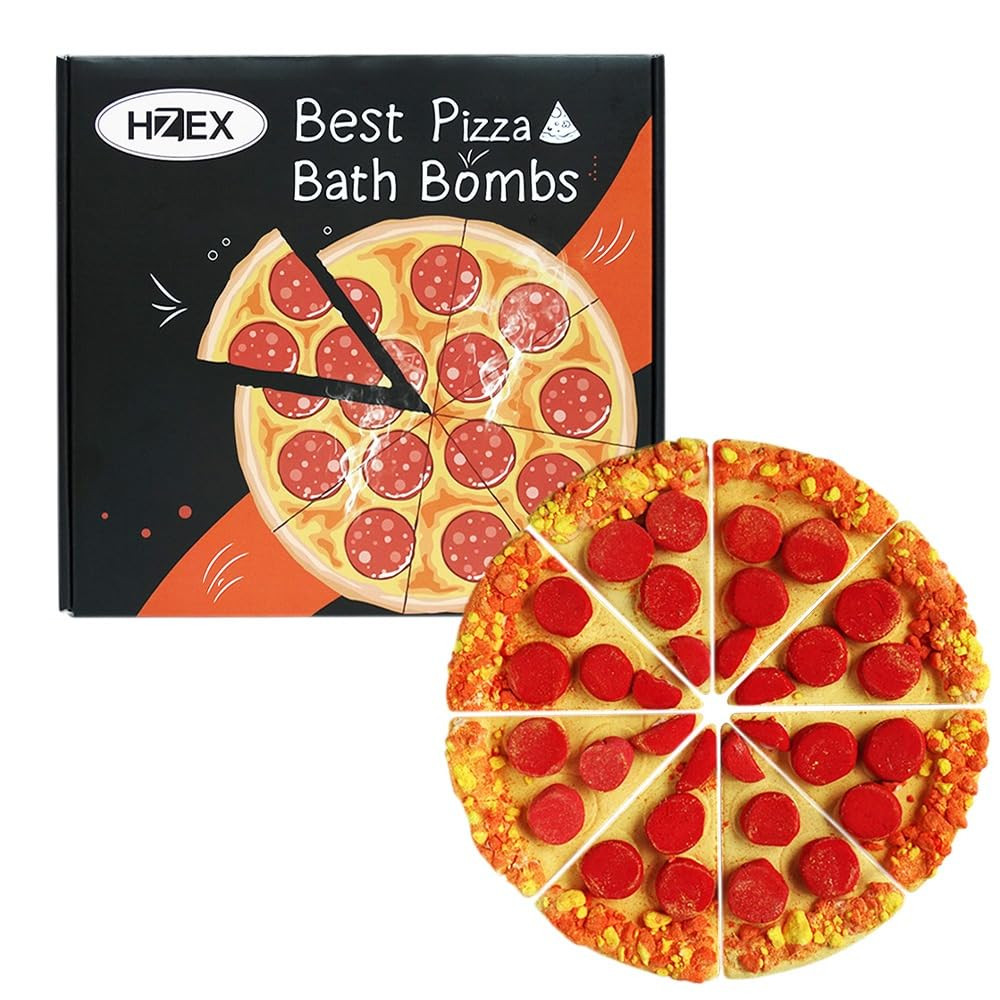 Pizza Bath Bombs, Unique Kid Bath Bomb Set, Organic Bathbombs for Adults, Creative and Fun Bath B... | Amazon (US)