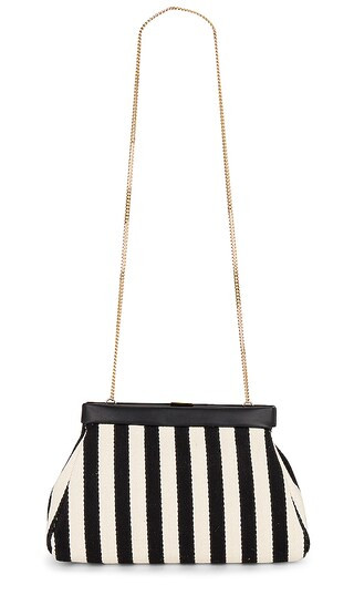 Cannes Bag in Black & Ecru Striped Canvas | Revolve Clothing (Global)