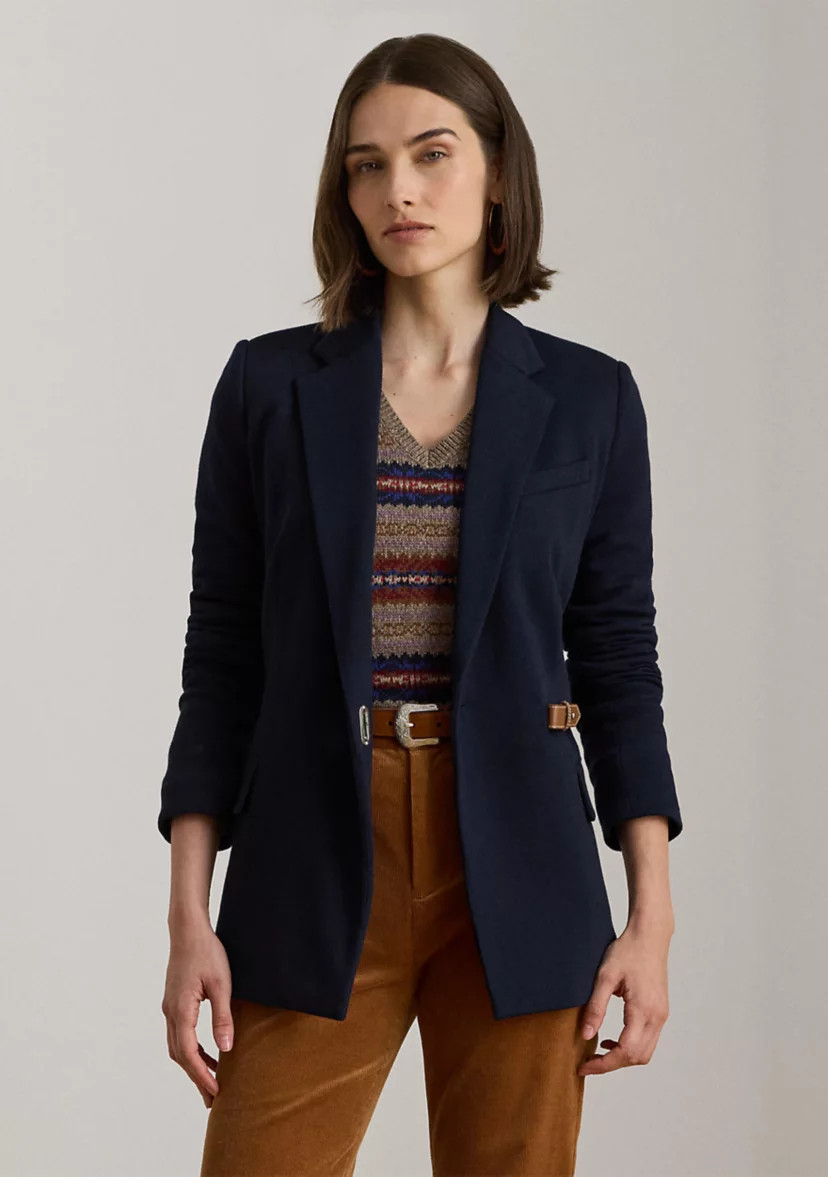 Lauren Ralph LaurenWomen's Buckle-Trim Herringbone Jacquard Blazer | Belk