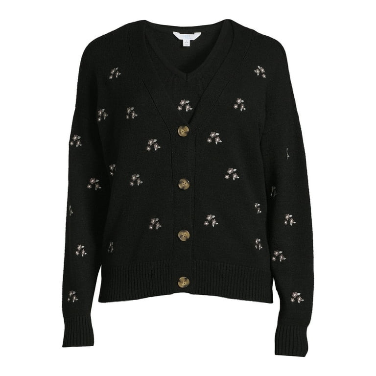 Time and Tru Women's Embroidered Tank Top and Cardigan Set, 2-Piece, Sizes XS-XXXL | Walmart (US)