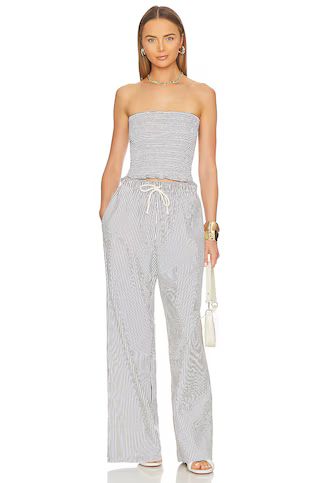 DONNI. Tie Pant in Rosemary Stripe from Revolve.com | Revolve Clothing (Global)