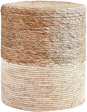 Wimarsbon Ottoman Poof, Natural Seagrass Poufs, Hand Weave Round Footstool, Pouffe Accent Chair, ... | Amazon (US)