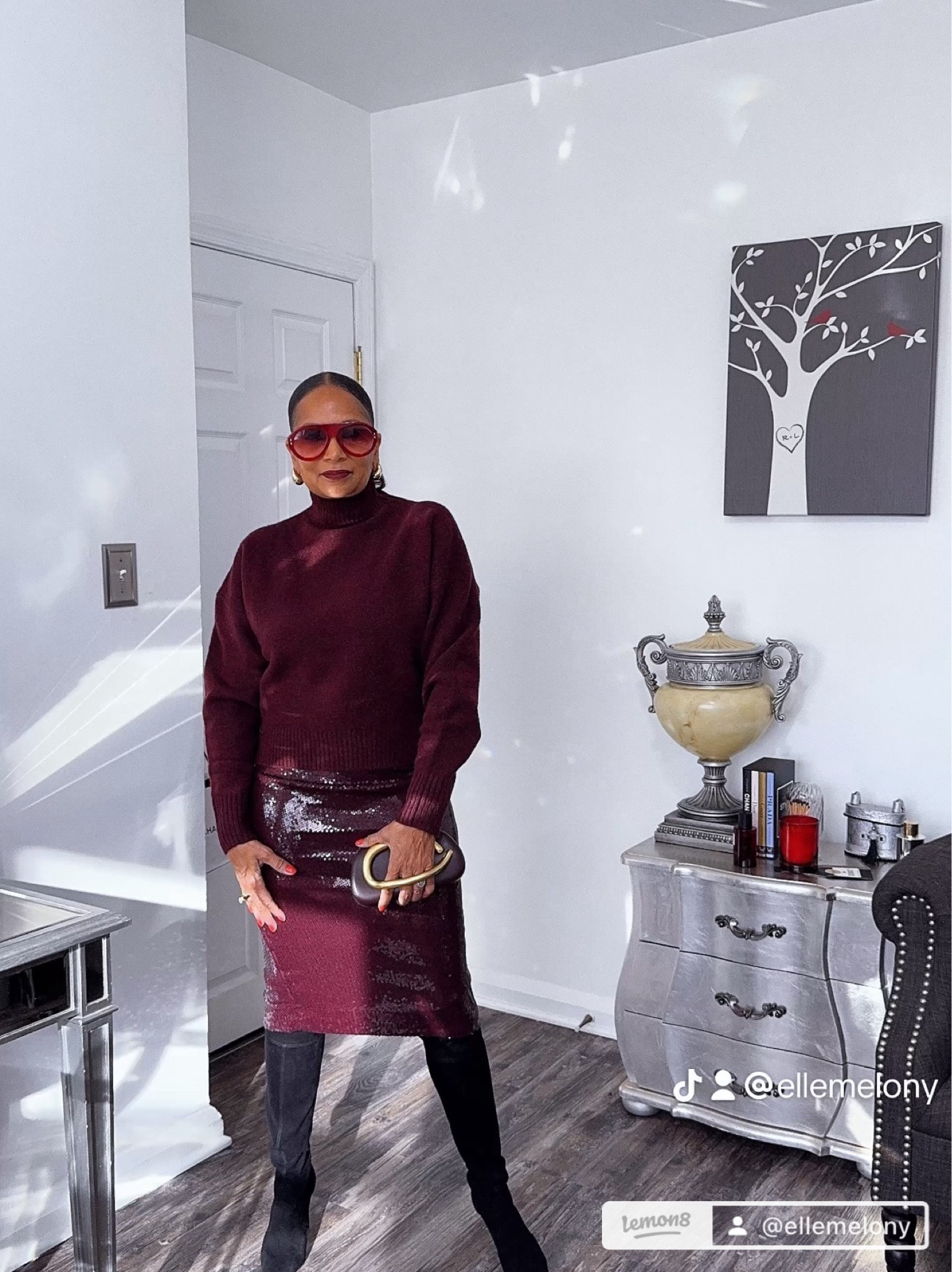 Them: Why are you dressed up?
Me: It’s Saturday!
Loving the color of the season! Fine Like Wine! 🍷

#LTKStyleTip