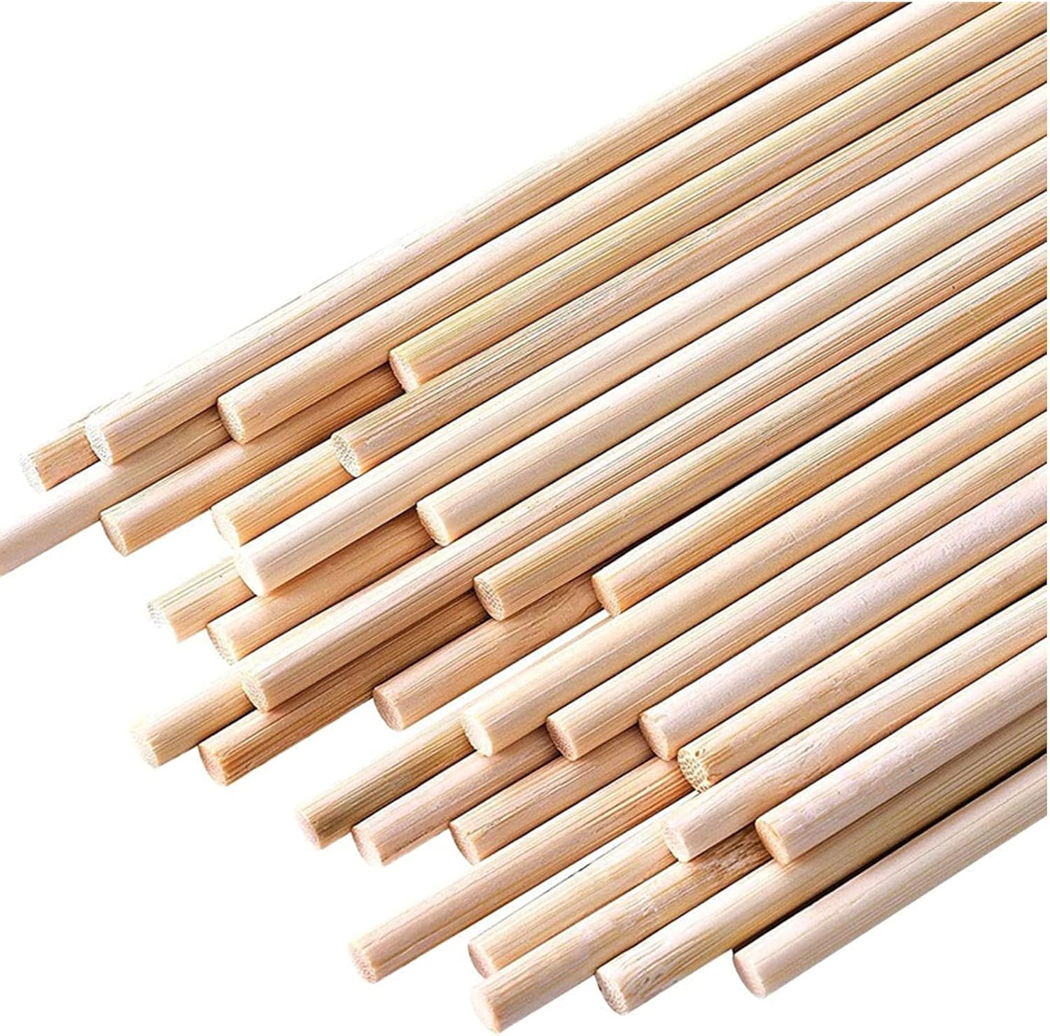HOPELF 25pcs Bamboo Dowel Rod Assortment - 1/4 x 17.5 Inch, Wooden Sticks for DIY Crafts | Amazon (US)