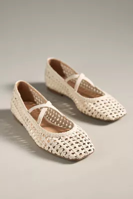 By Anthropologie Woven Leather Ballet Flats | Anthropologie (US)