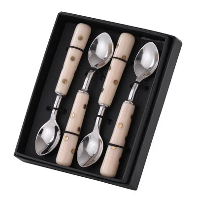 4pcs Steel Coffee Spoon Set, 4 Pack Steel Spoons Resin Handle In Gift Box | Wayfair North America