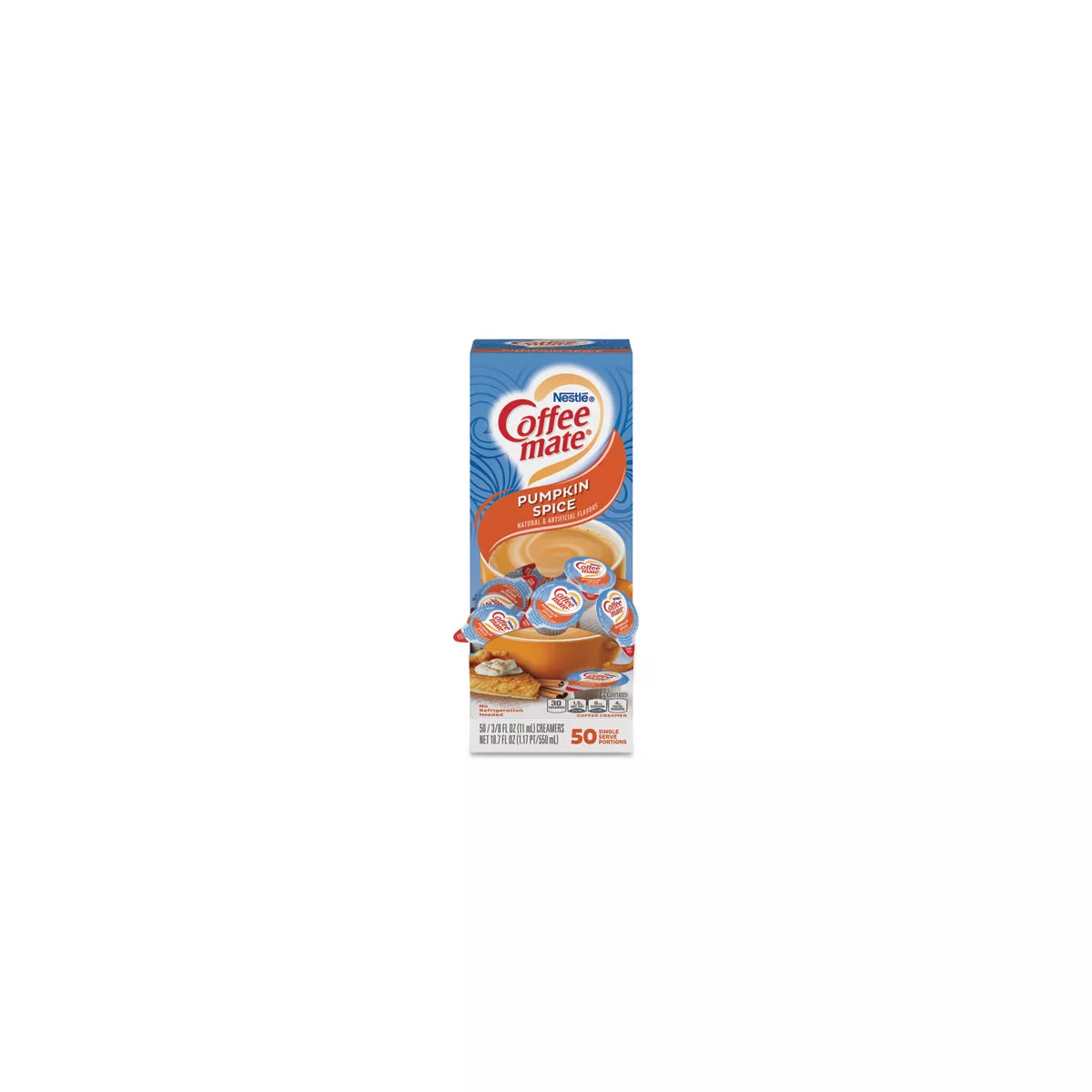 Coffee mate Liquid Coffee Creamer, Pumpkin Spice, 0.38 oz Mini Cups, 50/Box | Target