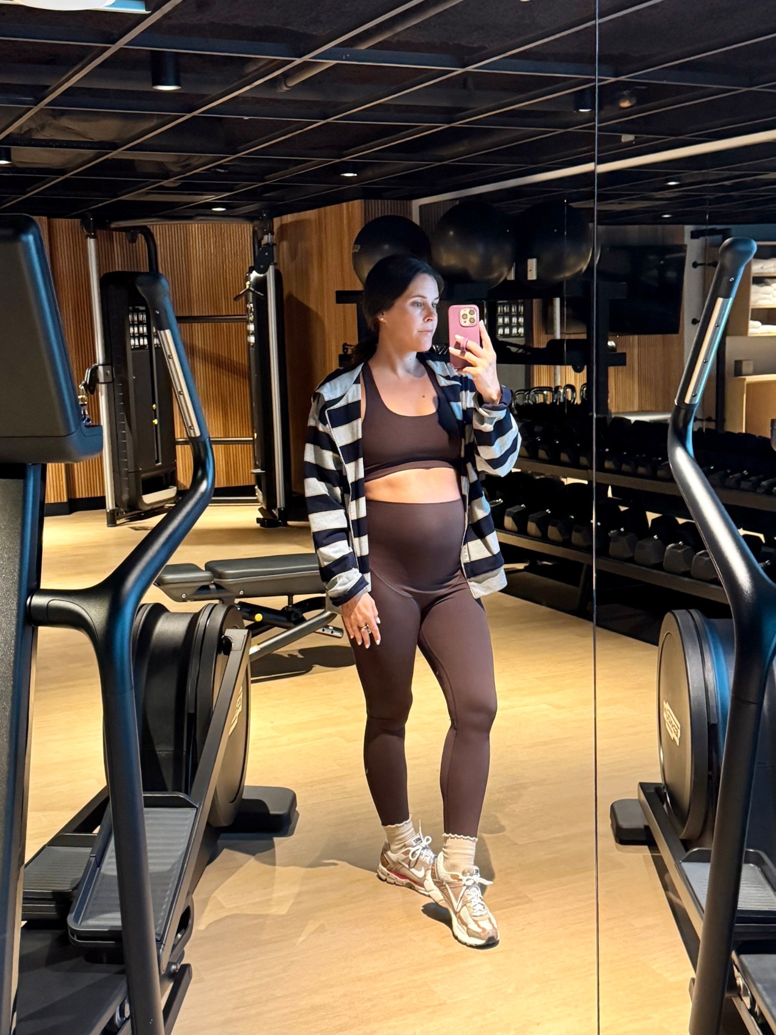 Hotel workout. Wearing Quince.  

#LTKfitnessgoals #LTKBump #LTKmorningroutine