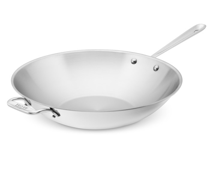 All-Clad D3 Tri-Ply Stainless-Steel Stir-Fry Pan, 14" | Williams-Sonoma
