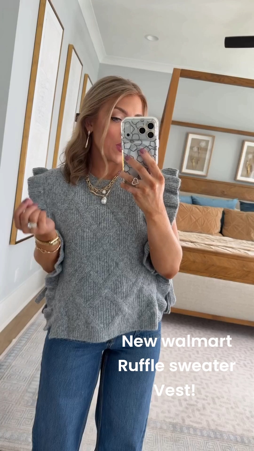 Walmart did NOT have to make this outfit this good! 😍 This new gray ruffle sweater is such a pretty elevated basic, and the sleeve detail makes it look so much more expensive. Paired it with these wide-leg Walmart jeans and loafers for the cutest polished everyday look!

I love finding affordable Walmart fashion pieces that can easily be dressed up or down, and this entire outfit is giving expensive fall style without the expensive price tag. 🤎

#walmartfashion #walmartfinds #walmartnewarrivals #walmartstyle #walmartoutfit #walmartjeans #affordablefashion #fallfashion #falloutfit #sweaterweather #widelegjeans #casualchic #outfitinspo #momstyle

#LTKootd #LTKPetite
