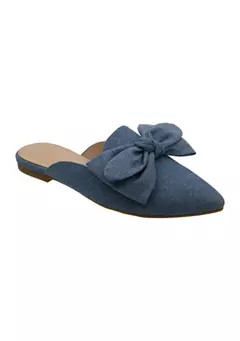 Crown & Ivy™ Elise Bow Mules | Belk