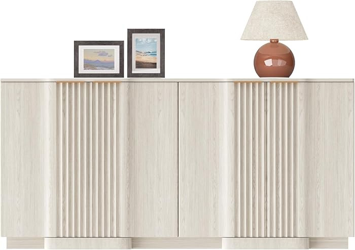 Yechen Buffet Cabinet with Storage, 55" Accent Sideboard Modern Credenza with Doors & Adjustable ... | Amazon (US)