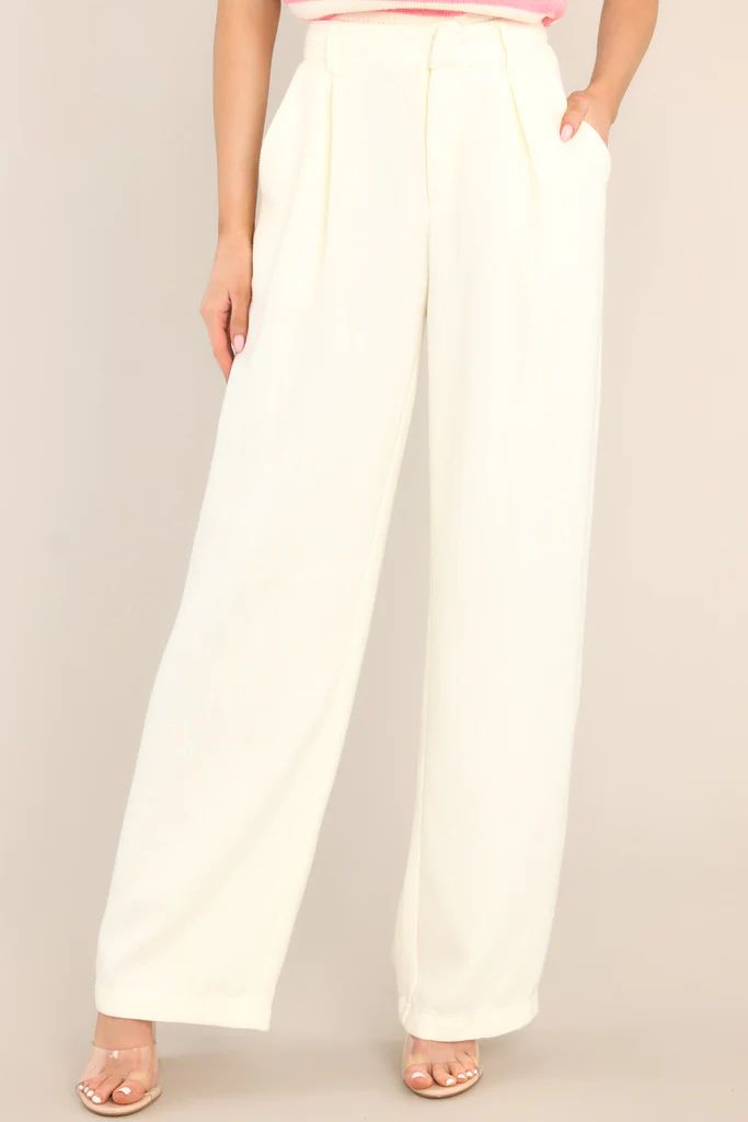 She's All That Ivory Wide Leg Pants | Red Dress 