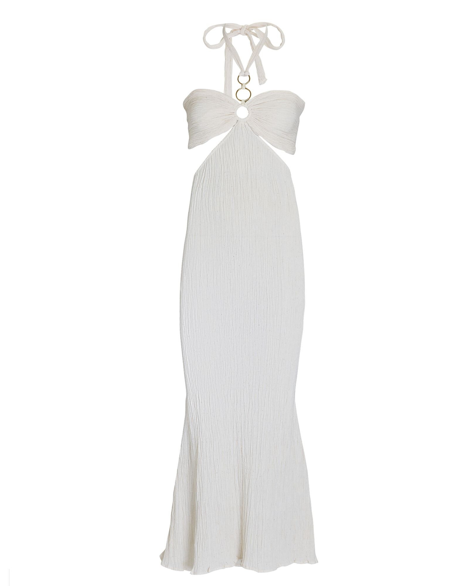 Mina Halter Cut-Out Organic Cotton Dress | INTERMIX