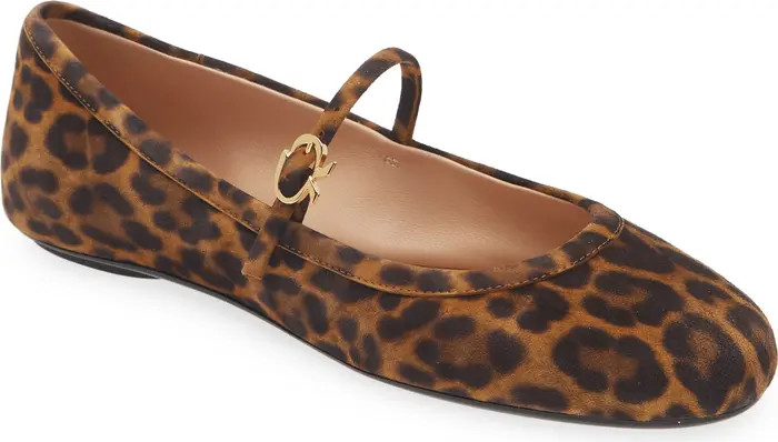 Gianvito Rossi Carla Leopard Print Ballet Flat (Women) | Nordstrom | Nordstrom