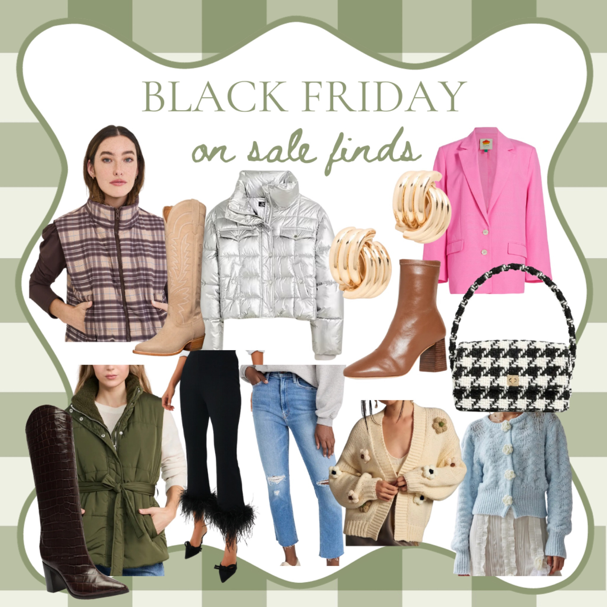 Blake Friday fashion finds! 


Black Friday, fashion, sweaters, vest, jeans, booties, Shopbop 

#LTKshoecrush #LTKsalealert #LTKCyberWeek