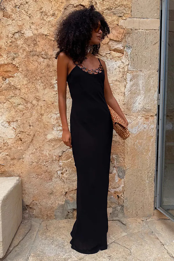 Black Sapna Dress with Ring Detail | Never Fully Dressed (UK & IE)
