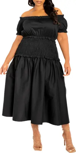 Off the Shoulder Midi Dress | Nordstrom