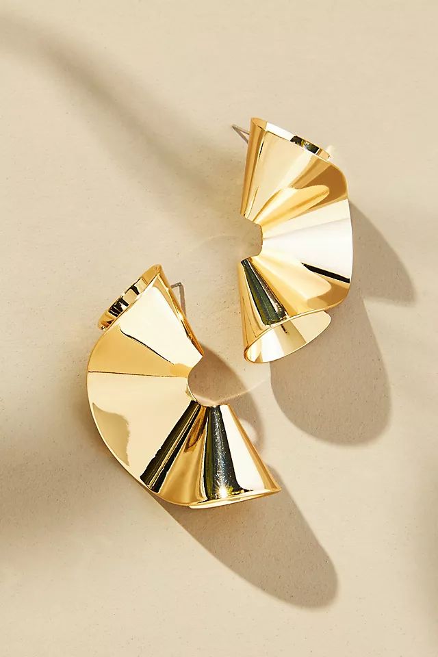 Hammered Wavy Earrings | Anthropologie (US)