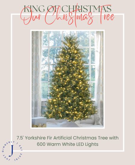 Our new king of Christmas 7.5 Yorkshire Fur artificial Christmas tree with warm led lights 

#LTKSeasonal #LTKHoliday