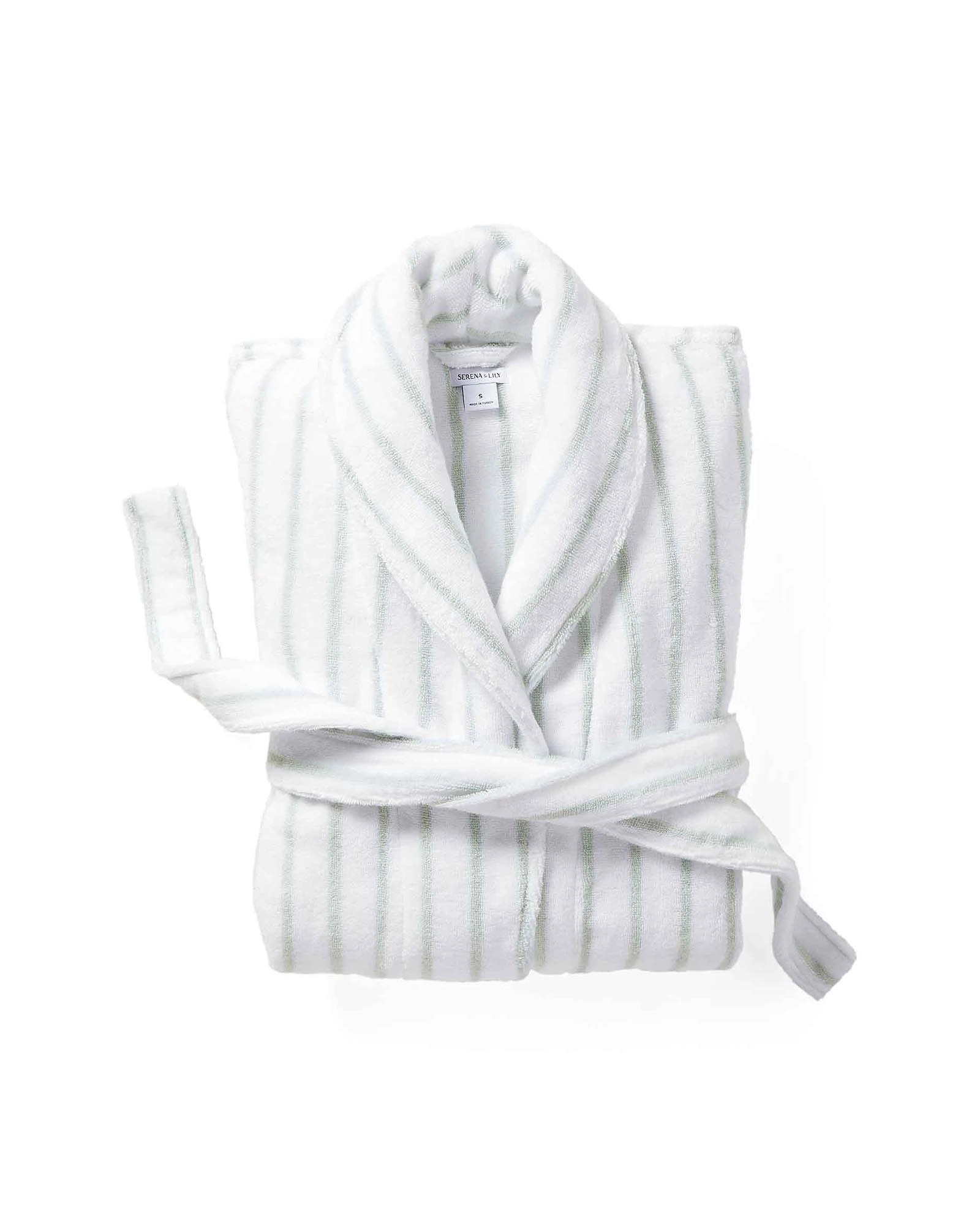 Sonoma Stripe Turkish Cotton Bathrobe | Serena and Lily