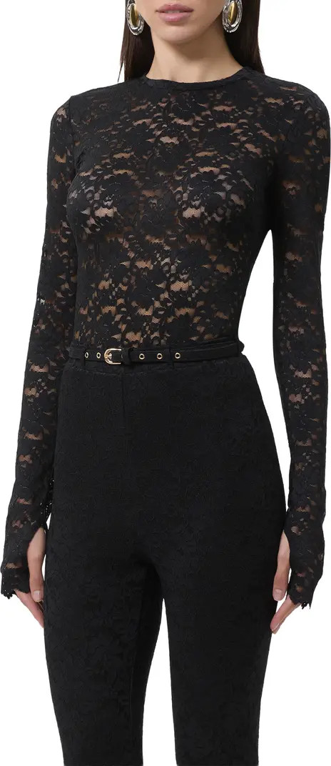 AFRM Kaylee Semisheer Floral Lace Top | Nordstrom | Nordstrom