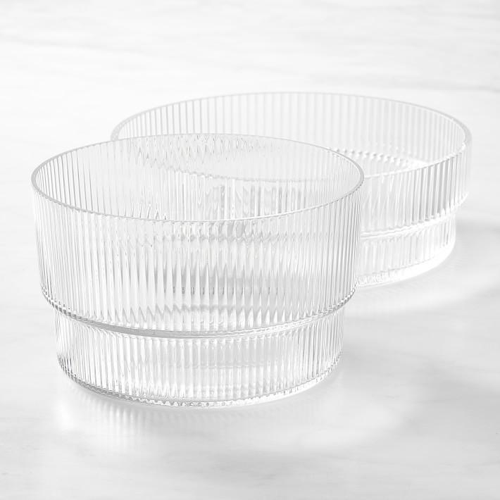 Optic Glass Serving Bowls | Williams-Sonoma