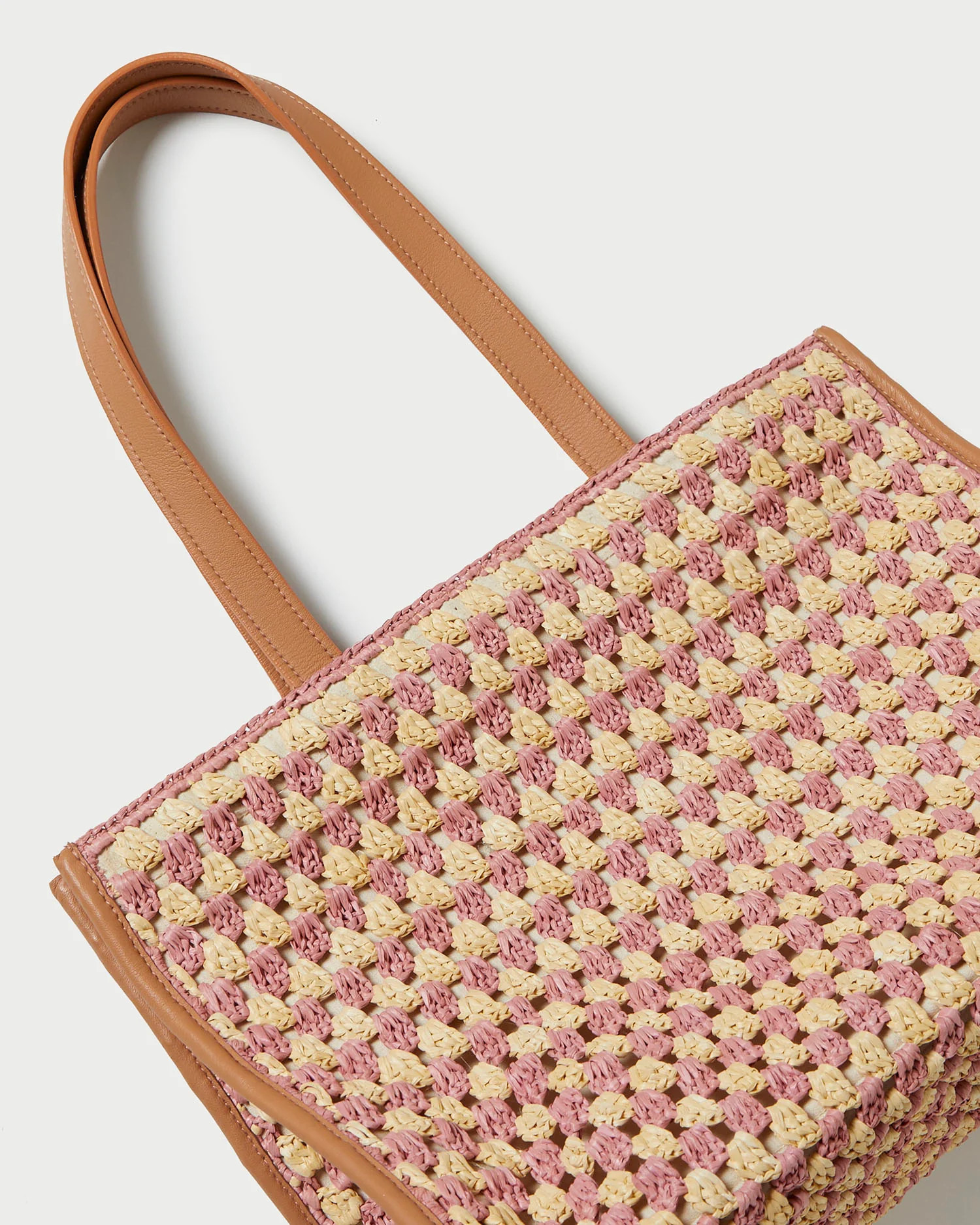 Pia Natural/Pink Crochet Tote | Loeffler Randall